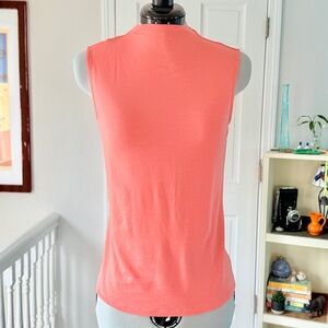 Garnet Hill Cadence Comfort Knit Sleeveless Top in Coral (size XS)